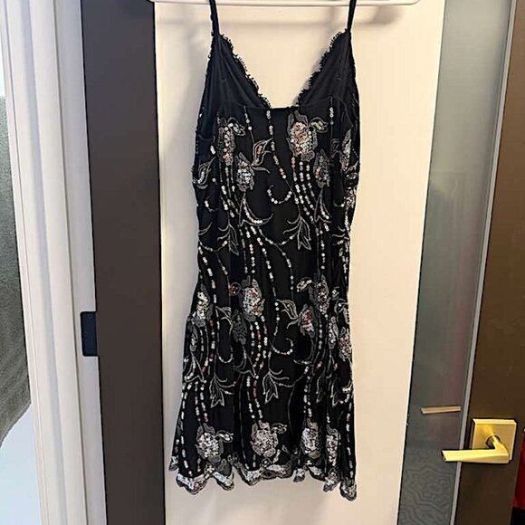 Evita Black Vintage Dress - Handmade Detailing - Picture 8 of 9